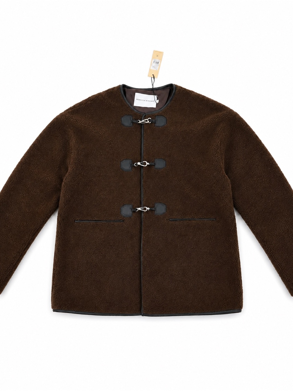 Rebecca Minkoff Brown Faux Shearling Toggle Jacket